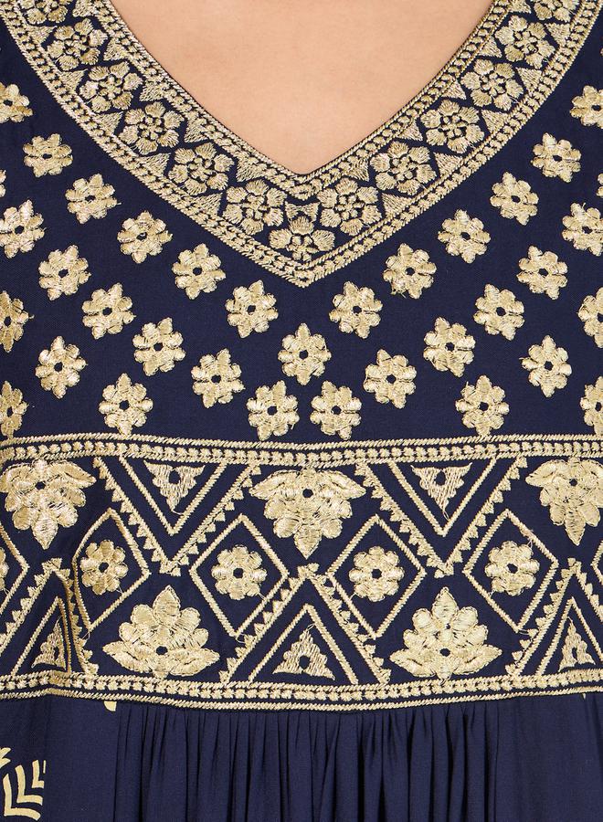 Styli Embroidered Detail Dress  - Image 3