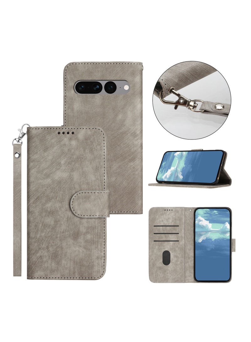 Suteni Magnetic Flip Cover Card Slots Leather Phone Case for Google Pixel - Image 2