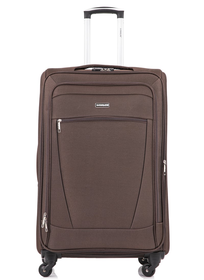 STARLIFE - 4 Piece Softside 4 Wheels Trolley Luggage Set With Number Lock 20,24,28,32 Inches - Image 1