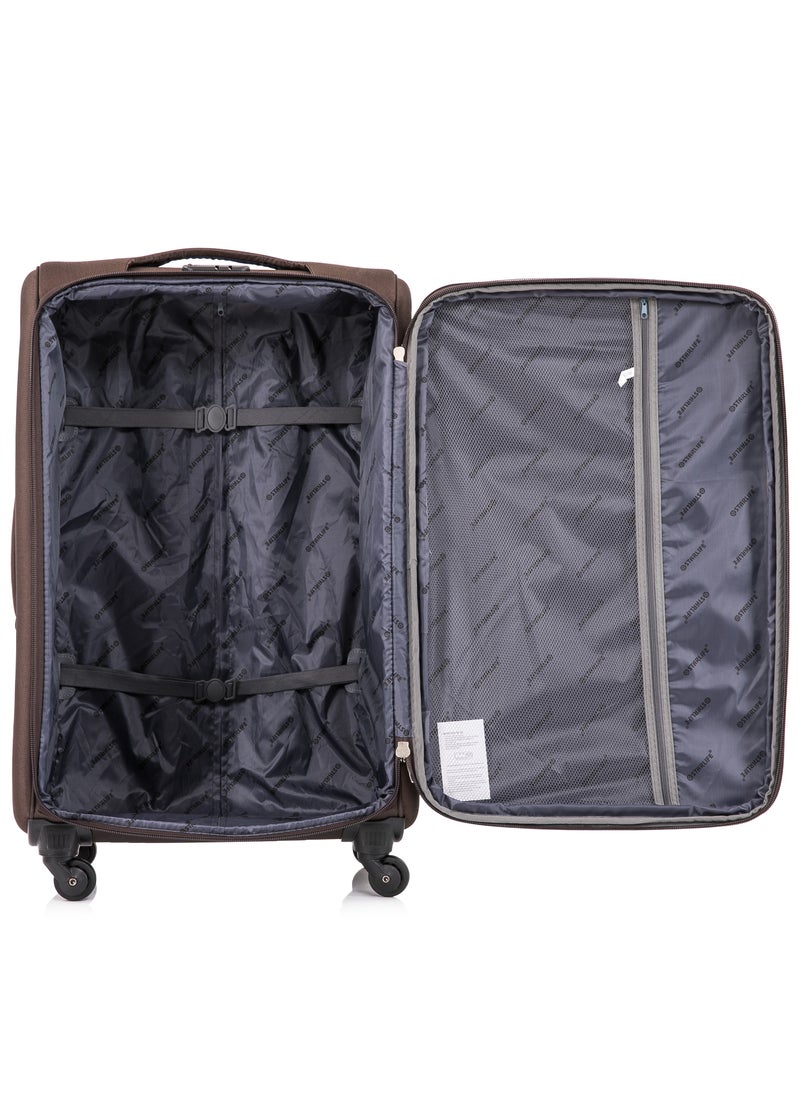 STARLIFE - 4 Piece Softside 4 Wheels Trolley Luggage Set With Number Lock 20,24,28,32 Inches - Image 1