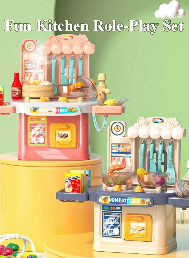 إيزي سو مجموعة ألعاب مطبخ تظاهري مكونة من 26 قطعة مع ملحقات، مجموعة مطبخ صغيرة للأطفال، مجموعة ألعاب قابلة للتخزين، ألعاب مطبخ تظاهرية سهلة الحمل، أفضل هدية للأطفال البنات والأولاد من 1 إلى 3 سنوات - Image 3