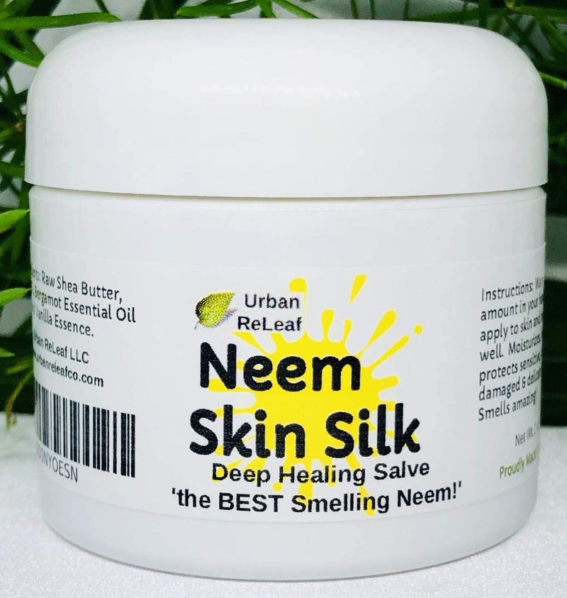 Urban ReLeaf Neem Skin Silk! Healing Salve. Repairs Dry Skin! Vegan. Ayurveda rejuvenate. Feed your skin... rub it in! Shea Butter & Neem Oil. Gently soothe damaged, injured, dry skin. - Image 5