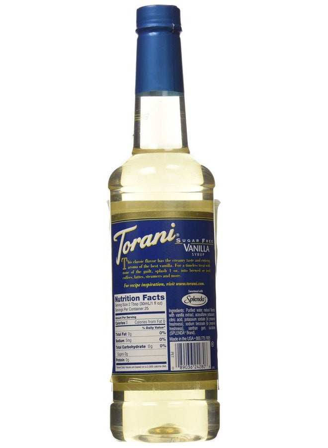 Torani Sugar Free Syrup, Vanilla, 25.4 Ounce - Image 2