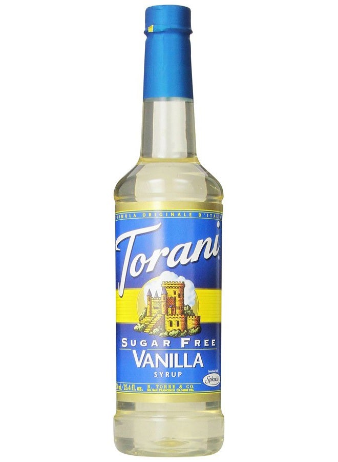 Torani Sugar Free Syrup, Vanilla, 25.4 Ounce - Image 1