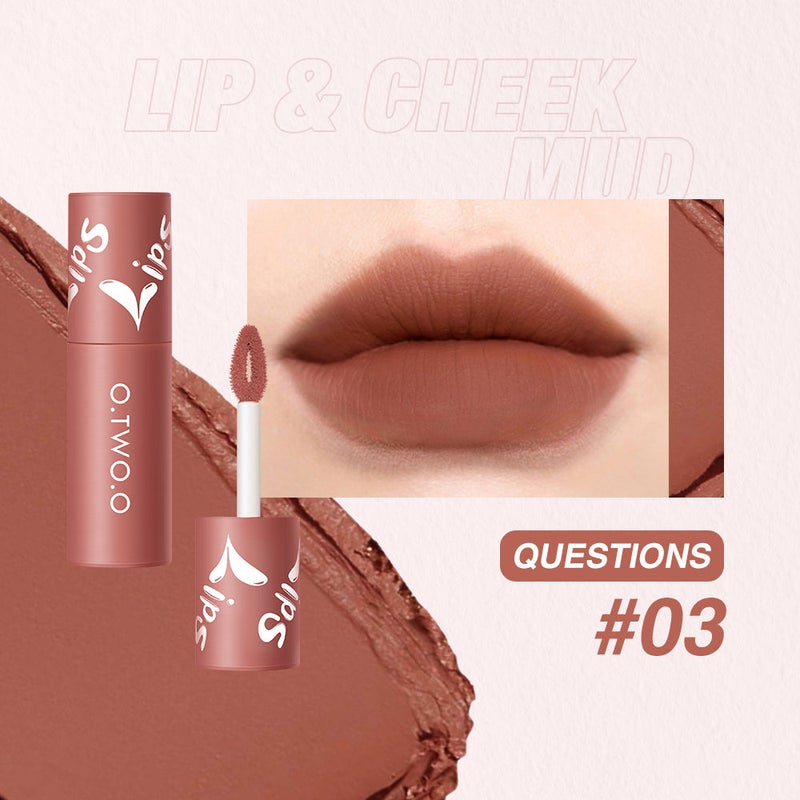 O.TWO.O What`s IN My Bag Velvet Matte Lip & Cheek Mud - #03 - Image 1