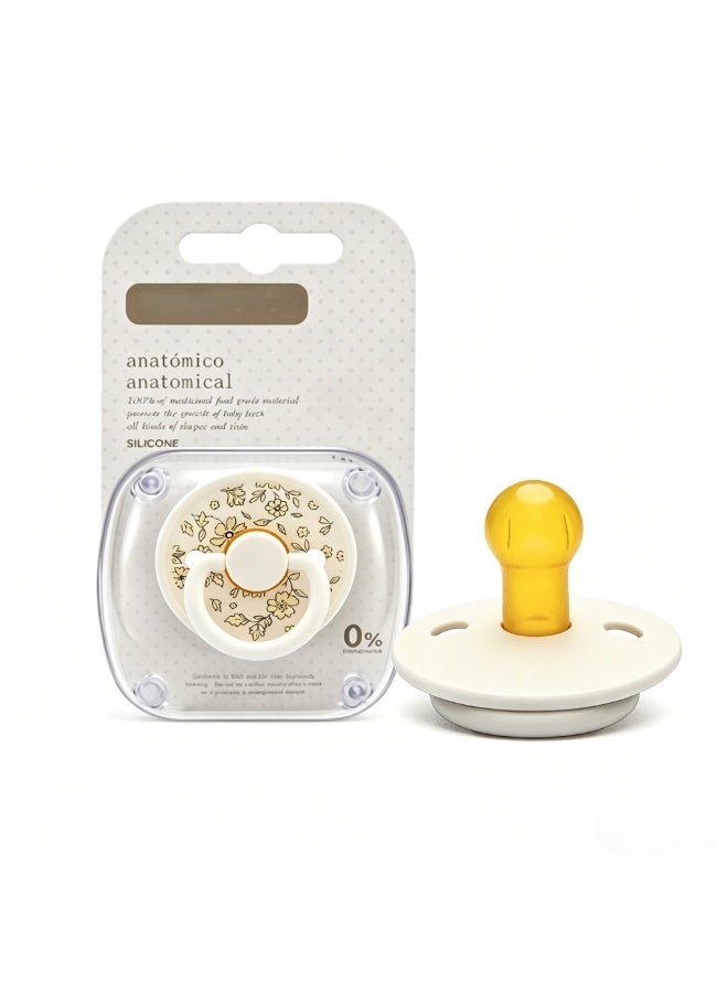 0-6 Months Newborn Soother - Breast-like Medical Grade Silicone Pacifier, BPA-Free & Individually Wrapped for Calming Comfort - Image 1