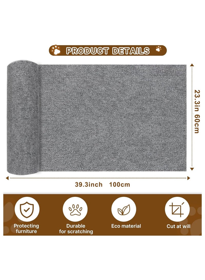 Neox Cat Scratching Climbing Carpet Mat,100*60cm Cat Scratcher Adhesive Trimmable Cat Post Covered Pad Replacement for DIY Cat Tree Shelf Couch Corner Wall Cat Scratcher Furniture Protector cat accessories - Image 2