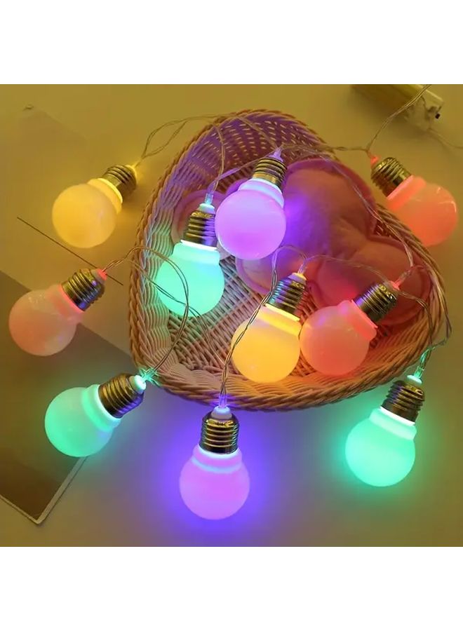 1 Pcs 10 Leds Thread Bulb Design String Light Colorful 59 06inch - Image 2