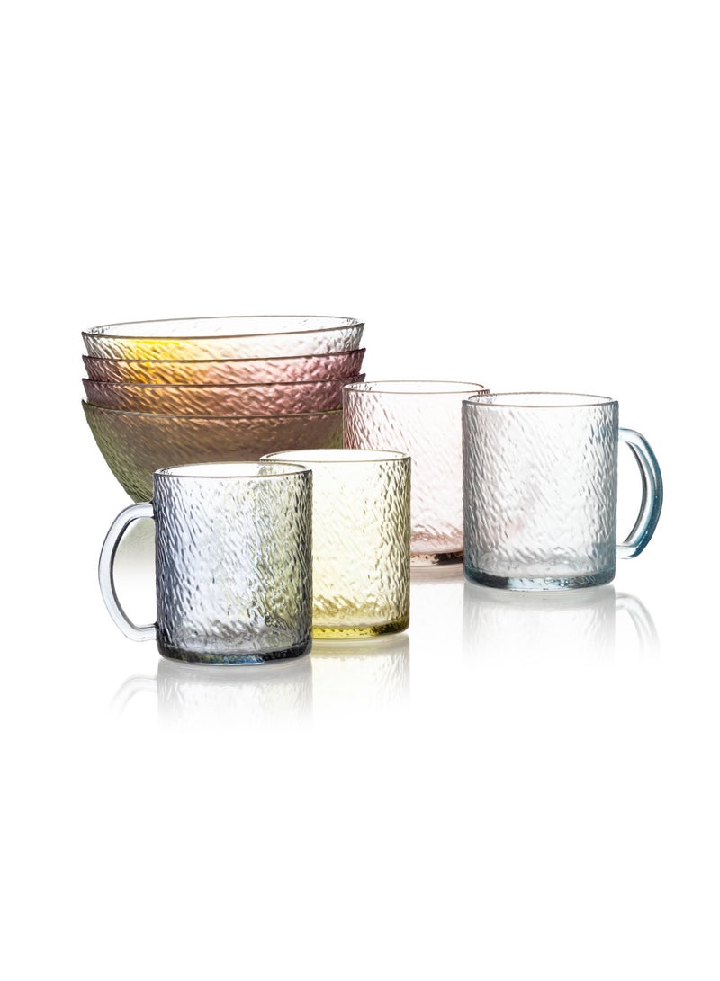 دانيا طقم عشاء 8 قطع زجاج ملون - Image 2