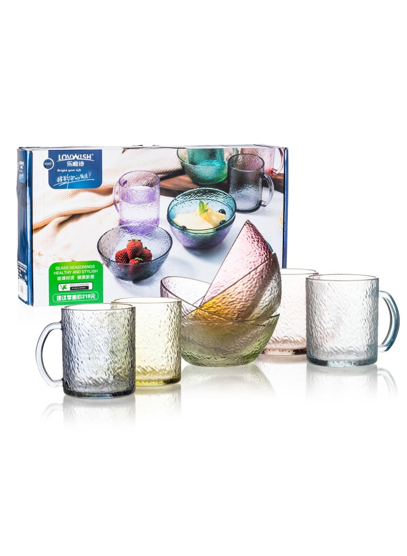 دانيا طقم عشاء 8 قطع زجاج ملون - Image 3