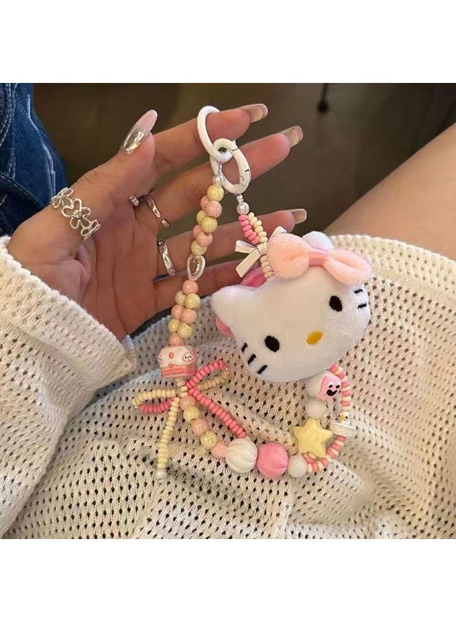 NIBEMINENT Phone Charm/ Chain Strap for Women Girls, KT Cell Phone Case Lanyard Wrist Strap