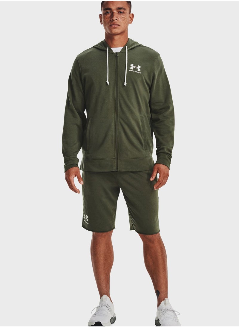 UNDER ARMOUR - Rival Terry Logo Full Zip Hoodie - Image 1