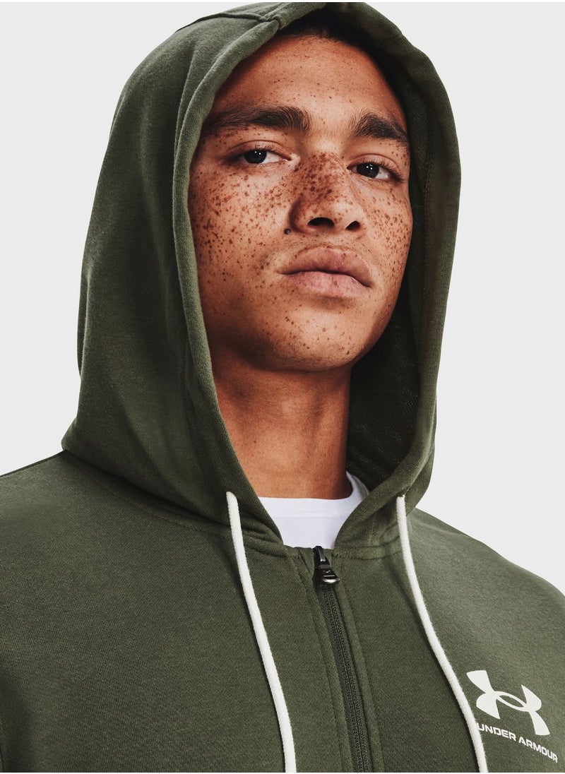 UNDER ARMOUR - Rival Terry Logo Full Zip Hoodie - Image 1