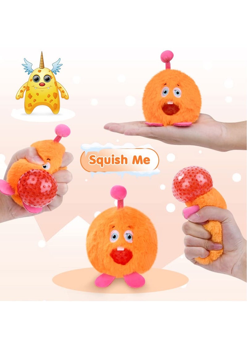 SYOSI Stress Balls for Kids Fidget Toys Stress Ball Sensory Toys Soft Fidget Stress Ball Hand Therapy Squeeze Exercise Stress Balls Colorful Fidget Toy for Arthritis Hand Finger ADHD Anxiety Orange - Image 2