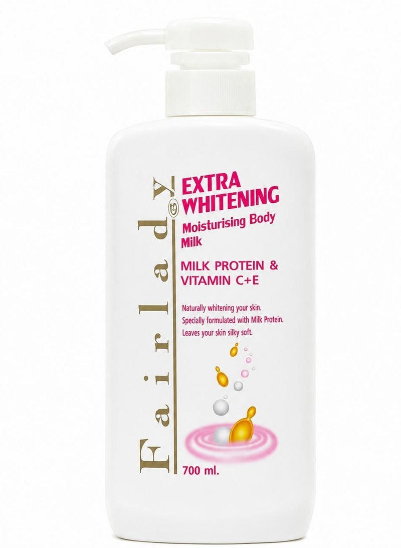 Fairlady Extra Whitening Moisturizing Body Milk 700ml | Brightening Body Lotion for Soft, Smooth & Even-Toned Skin - Image 1