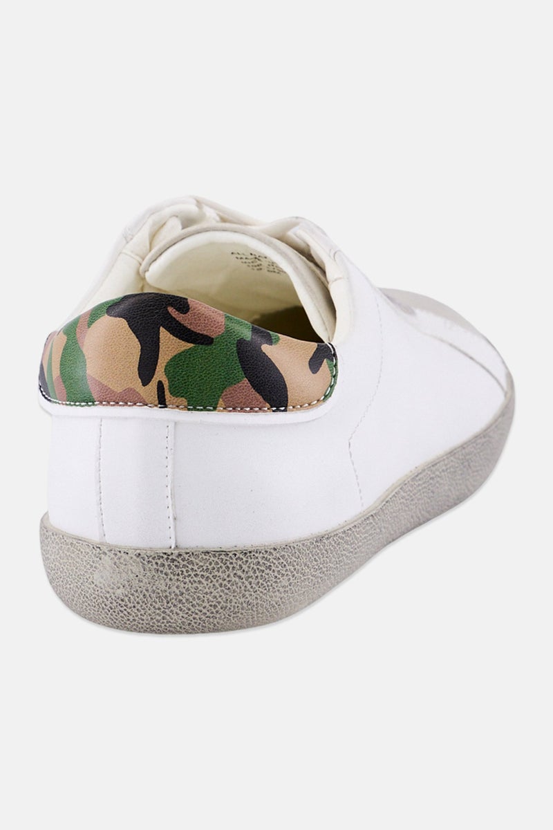 INC Men Medium Lace Up Camo Shoes, White - Image 3