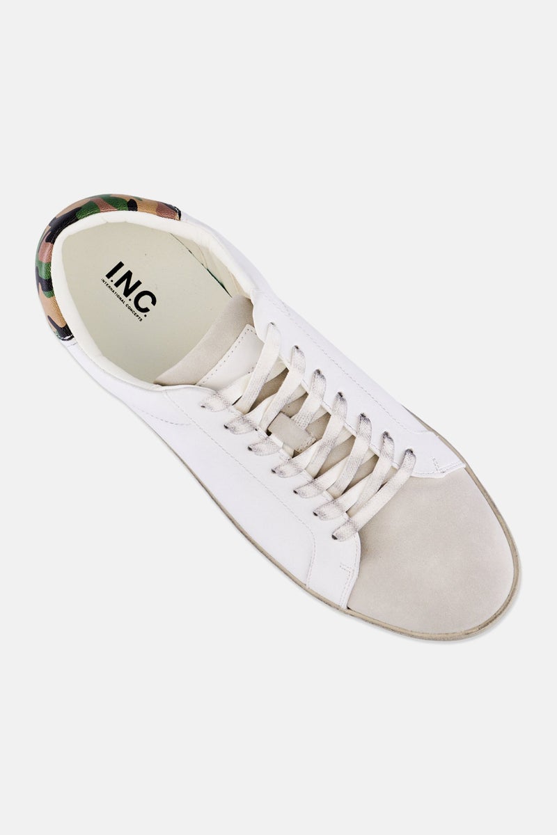 INC Men Medium Lace Up Camo Shoes, White - Image 4