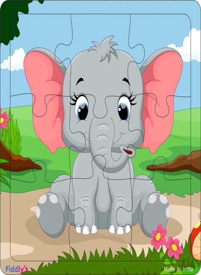 Fiddlys Wooden Jigsaw Puzzles for Kids & Children – 9 Pieces Each, Pack of 3|Double Layered Front & Back Print| Educational Toy for Boys & Girls Age 2 3 4 5 6 Year Old (Pack of 3 Animal) - Image 5