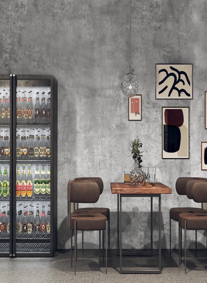 TOTIO Wide Grey Concrete Wallpaper Peel Stick 24x708inch Matte Thicken Waterproof Adhesive Gray Cement Textured Contact Paper Vinyl Wall Paper Rolls for Stores Rental Houses Modern Industrial Style - Image 3