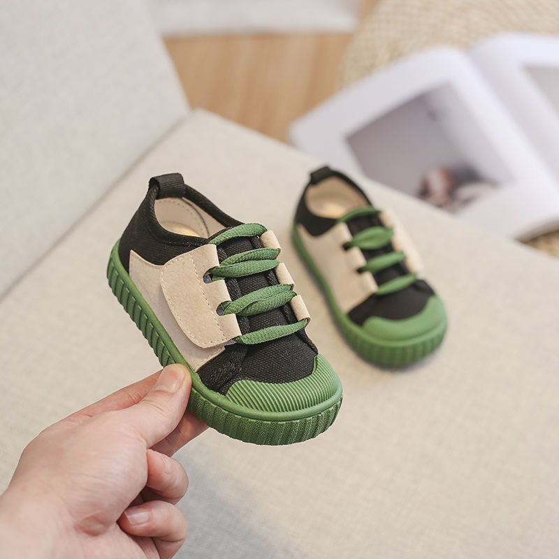 Spring Summer Breathable Canvas Toddler Shoes Black