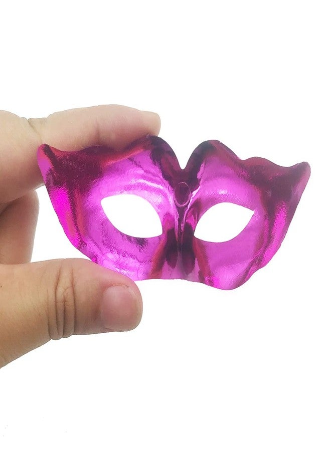 BLUE GARLIC Mini Masks Party Decoration, 20pcs Rosered Small Mardi Gras Mask Venetian Mask for Birthday Luxury Table Centerpieces Cake Topper Napkin Decor - Image 3