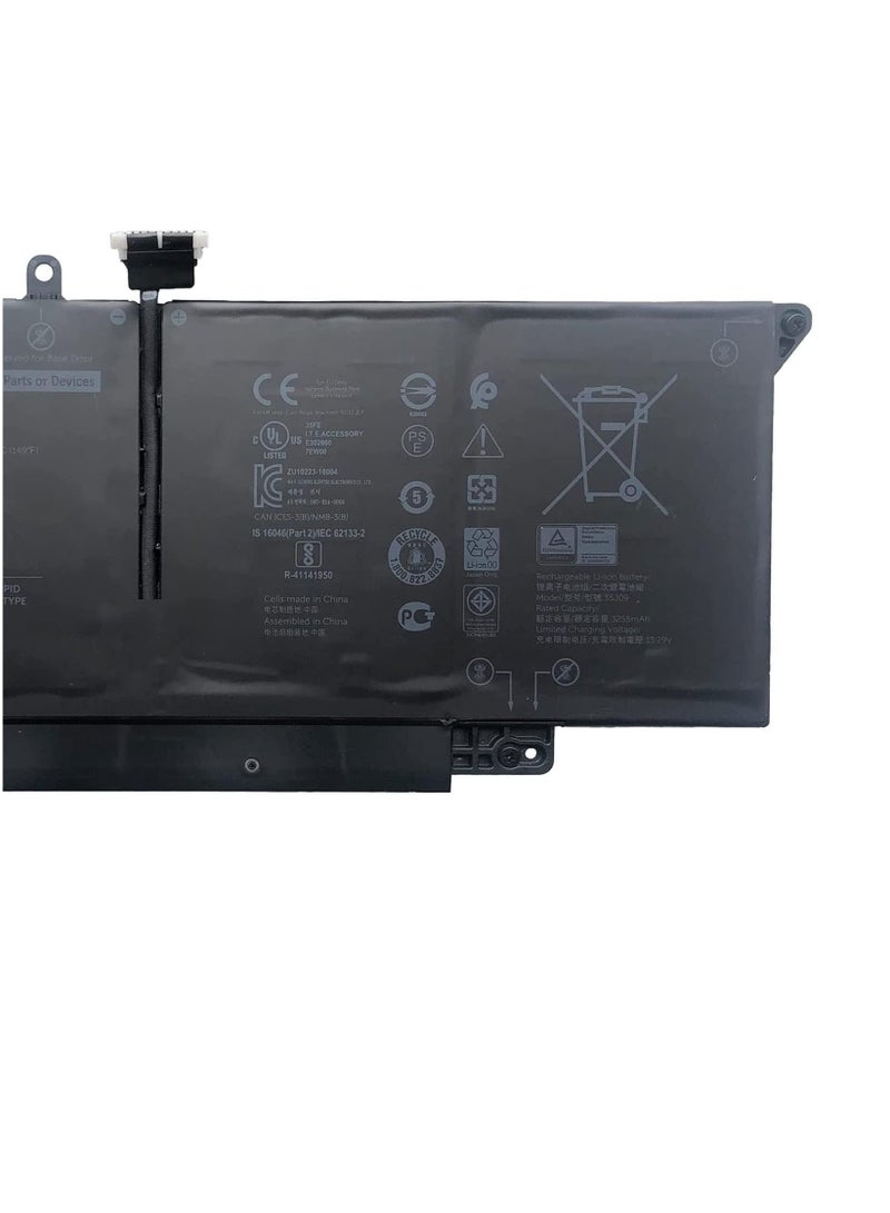 زيكسين 35J09 JHT2H Y7HR3 4V5X2 HRGYV WY9MP XMV7T 009YYF بطارية بديلة للكمبيوتر المحمول متوافقة مع سلسلة Dell Latitude 7310 7410 (11.4 فولت 39 وات في الساعة 3255 مللي أمبير في الساعة) - Image 3