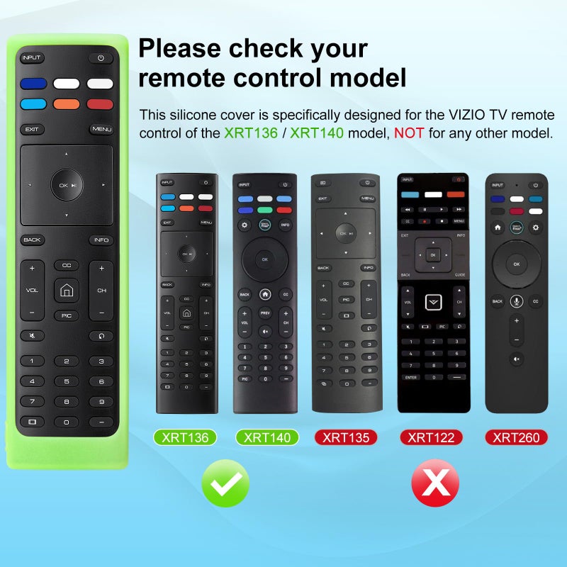 OMAIC Cover-for-Vizio-Smart-TV-Remote Silicone Case XRT136/ XRT140 - Image 2