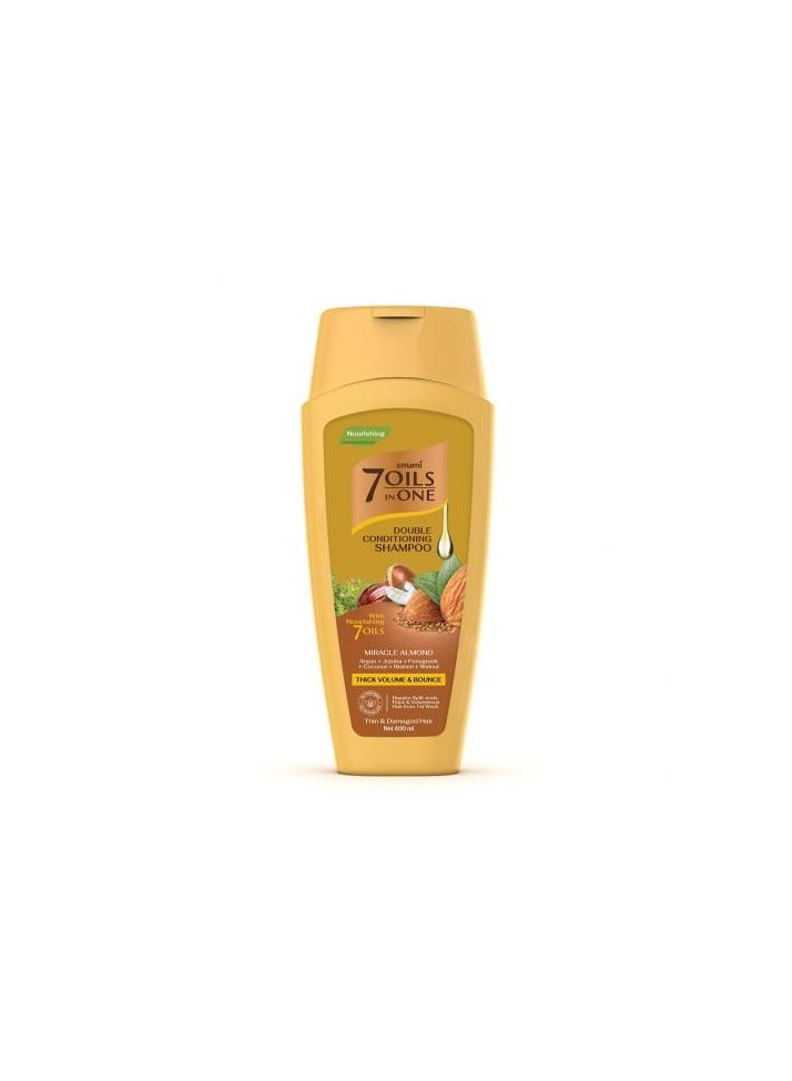 emami 7 Oil In One Double Conditioning Shampoo Mircle Almond 400ml  - Image 1