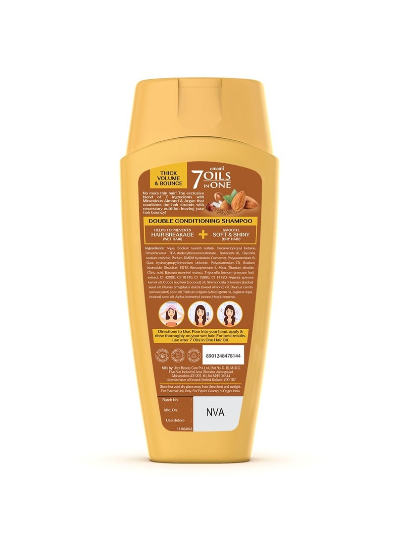 emami 7 Oil In One Double Conditioning Shampoo Mircle Almond 400ml  - Image 2