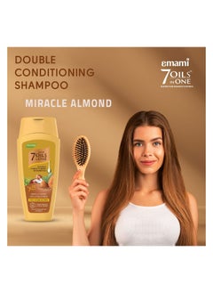 emami 7 Oil In One Double Conditioning Shampoo Mircle Almond 400ml  - Image 3