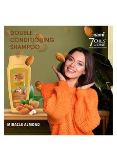 emami 7 Oil In One Double Conditioning Shampoo Mircle Almond 400ml  - Image 5