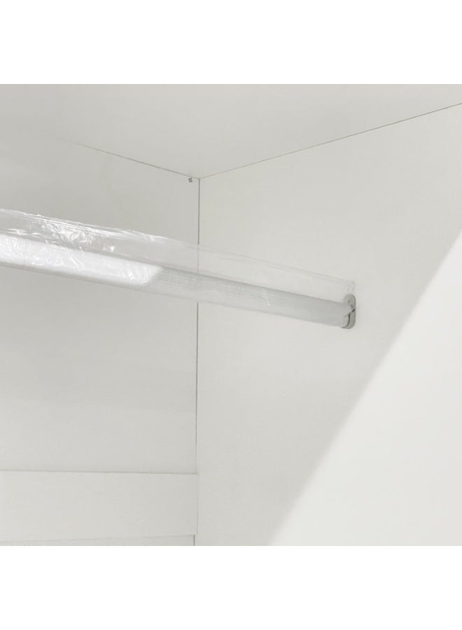 ebb & flow Wooden White Bedroom Wardrobe, 4-Door Closet with Hanging Rail and Shelves, Modern Design, 200 × 60 × 201 cm - Image 4