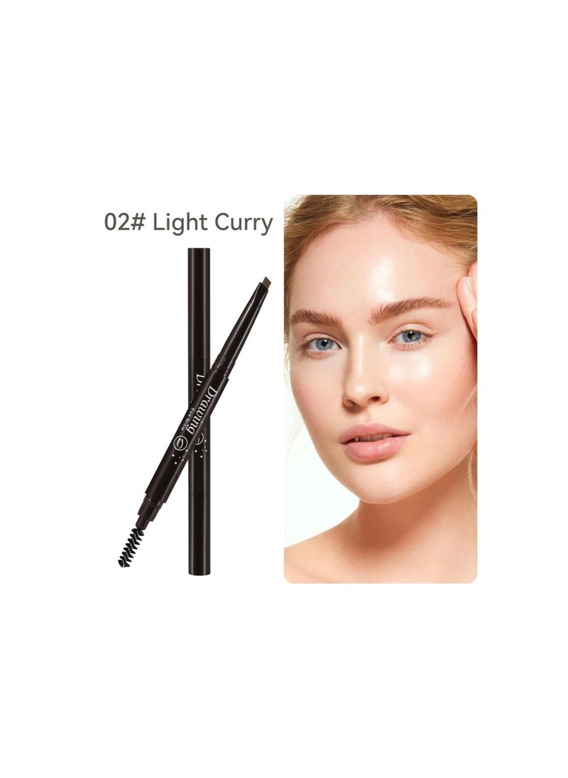 Generic - Eyebrow Pencil, Waterproof Smudge-Proof Eye Brow Definer Pen, Dual Ended Pencil with Brush, Shapes&Defines&Fills Brow Makeup, Create Natural-Looking Brows - Image 1