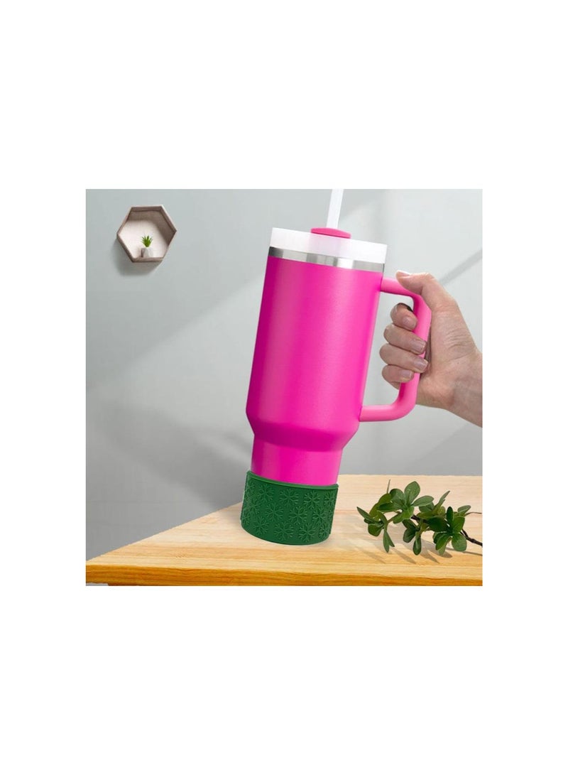 Christmas Silicone Boot for Stanley Cup,Xmas Snowflake Protector Water Bottle Bottom Sleeve Cover for 2.8-2.95in Bottom Anti-Slip No Scratche Bottom Protector Accessories