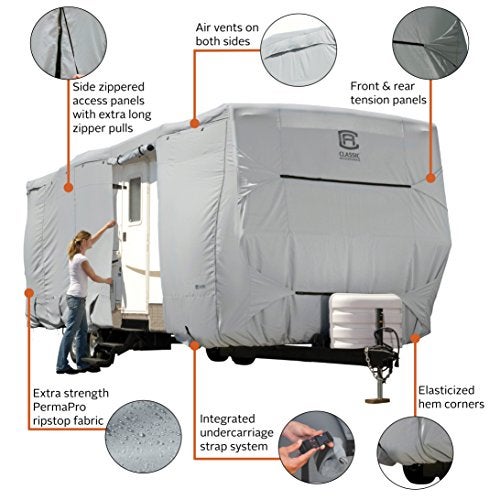 Classic Accessories Over Drive PermaPRO Travel Trailer Cover, Fits 27' - 30' RVs, RV Cover, Camper Cover, Travel Trailer Cover - Image 2