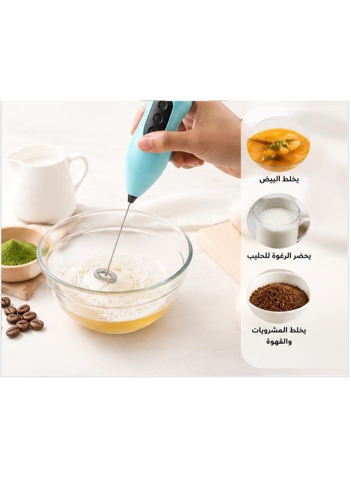 Battery-powered electric milk frother in multiple colors - Image 2
