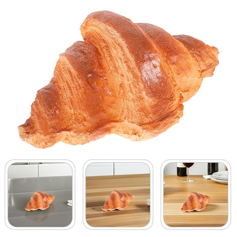 Realistic Artificial Croissant Food Models 2Pcs For Bakery Display Photography Props - Image 3