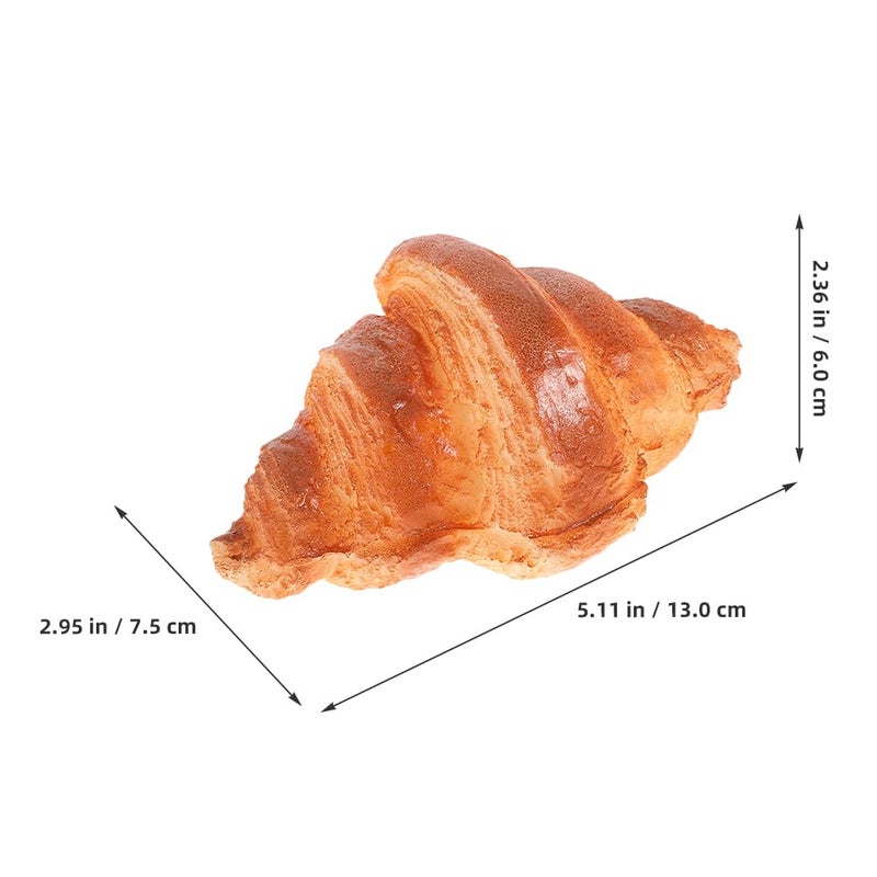 Realistic Artificial Croissant Food Models 2Pcs For Bakery Display Photography Props - Image 4