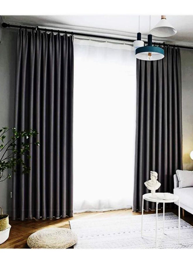 نيبمينينت طقم ستائر تعتيم مكون من قطعتين رمادي 2x (300x270)سنتيمتر - Image 1