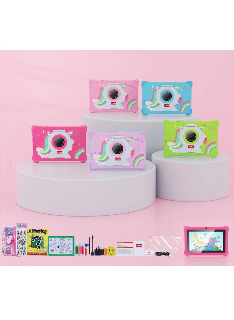 C idea WiFi Kids Smart Tablet Shockproof Edges With Built-in Stand 7-inch Display Android Bluetooth Educational Kids Learning Games For Children Surprise Gifts - Image 5