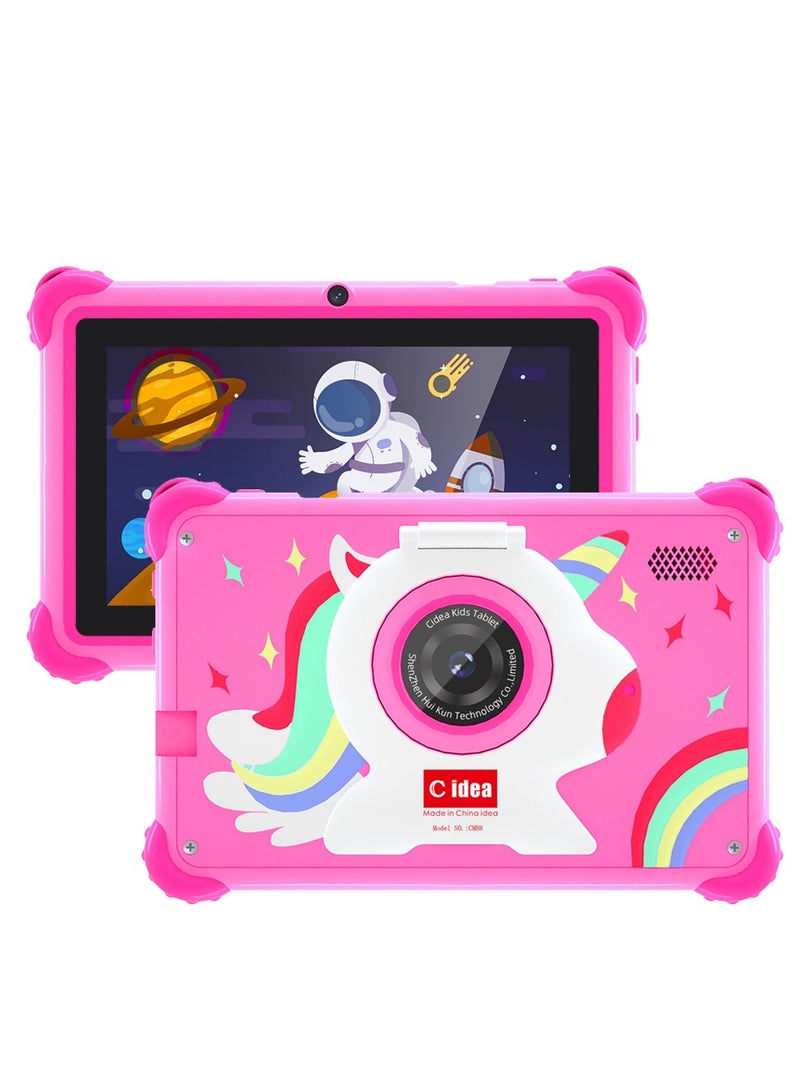 C idea WiFi Kids Smart Tablet Shockproof Edges With Built-in Stand 7-inch Display Android Bluetooth Educational Kids Learning Games For Children Surprise Gifts - Image 1