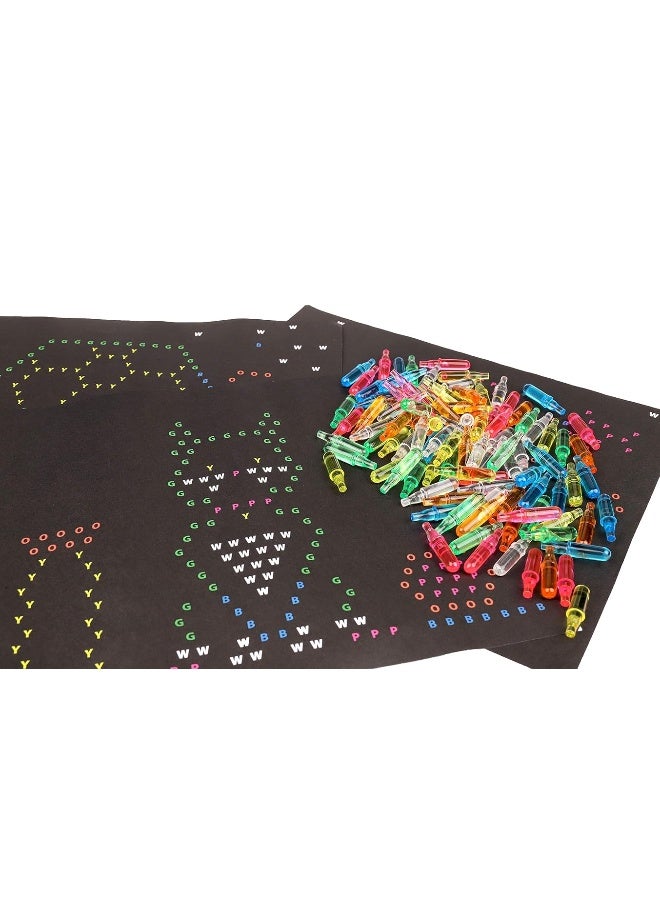 Basic Fun Lite-Brite Peg and Template Refill Pack, Light Up Drawing Board Accessories, LED Pegs with Colors, Toys for Creative Play, Light Toys for Kids Aged 4 + - Image 2