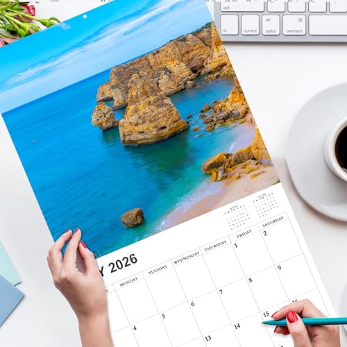 Chambom 2026-2027 Calendar - 18 Monthly 2026-2027 Wall Calendar, Jan. 2026 - Jun. 2027, Calendar with Unruled Blocks, Wall Calendar for Office School Home Planning, Calendars Wall 12" x 24"(Open) - Brilliant Seasons - Image 2