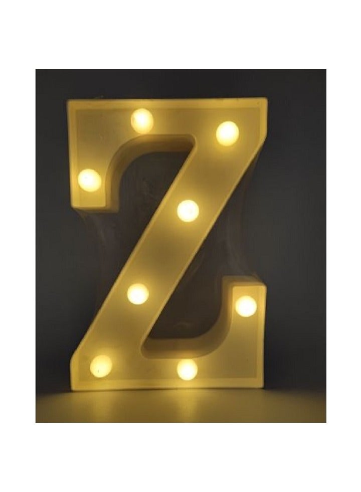 Alphabet Z Letter Shape Decorative LED Light Warm White - Image 2
