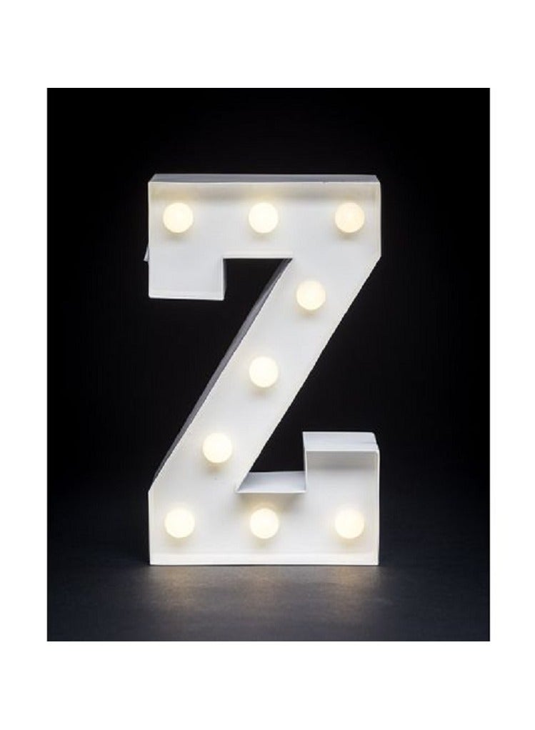 Alphabet Z Letter Shape Decorative LED Light Warm White - Image 1