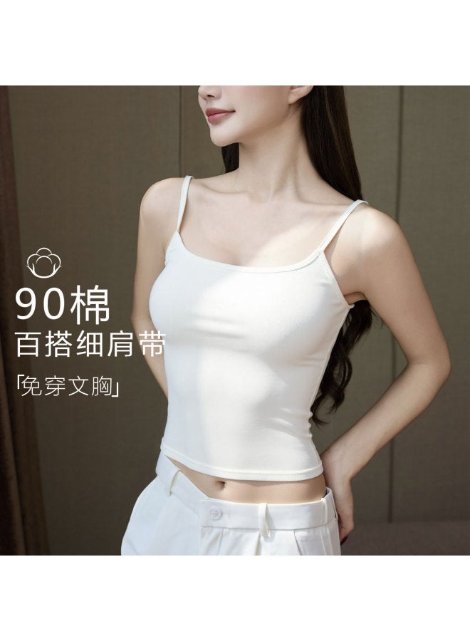 Top melon Women'S Summer & Spring Beautiful Back Tank Top With Built-In Padded Push-Up, No Gap Cups - Image 2