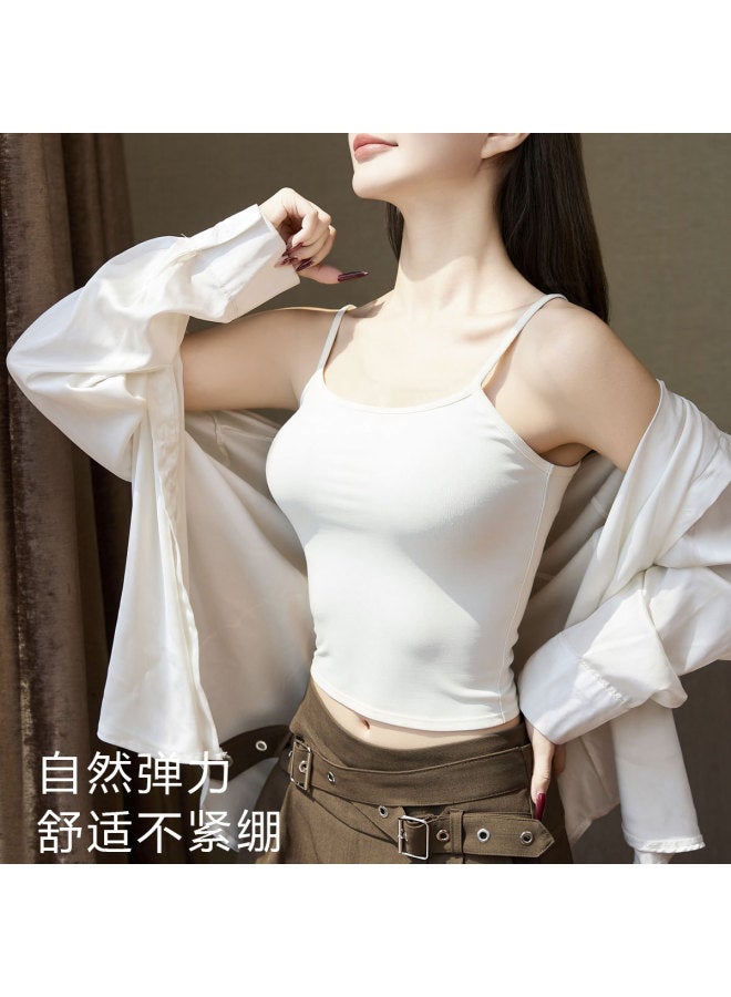 Top melon Women'S Summer & Spring Beautiful Back Tank Top With Built-In Padded Push-Up, No Gap Cups - Image 4