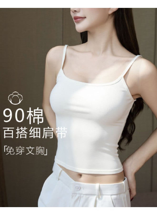 Top melon Women'S Summer & Spring Beautiful Back Tank Top With Built-In Padded Push-Up, No Gap Cups - Image 1