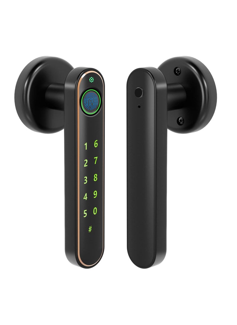 Fingerprint Door Lock, Biometric Door Knob, Keyless Entry Door Handle with Fingerprint, Keypad Lock with Touchscreen, Noise Free, Smart Door Lock for Bedroom, Office, Apartment, Airbnb - Image 1