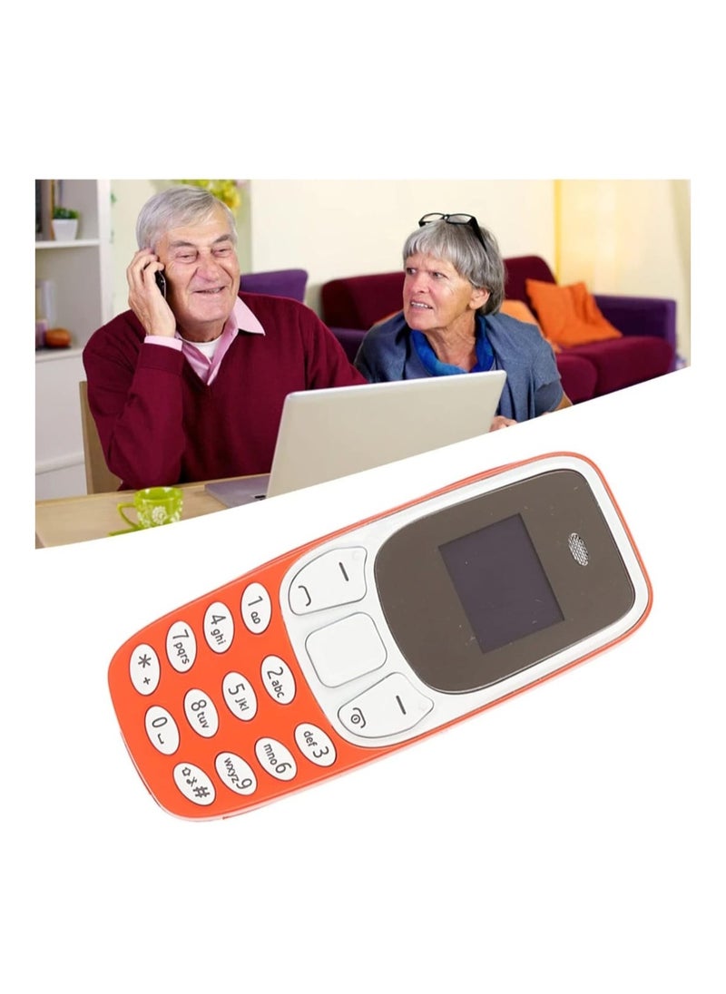 L8STAR - Smallest Mobile Phone BM10 Tiny Mini Mobile with Voice Changer Hands Free Bluetooth Dialer Phone for Students Support Dual SIM Card (Orange) - Image 1